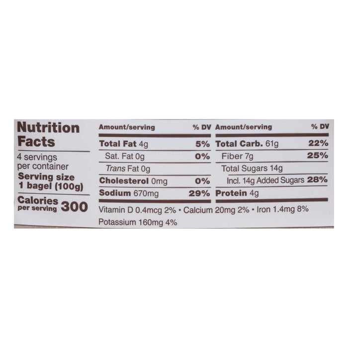 Schar Cinnamon Raisin Bagels - Case of 4 - 14.1 Oz