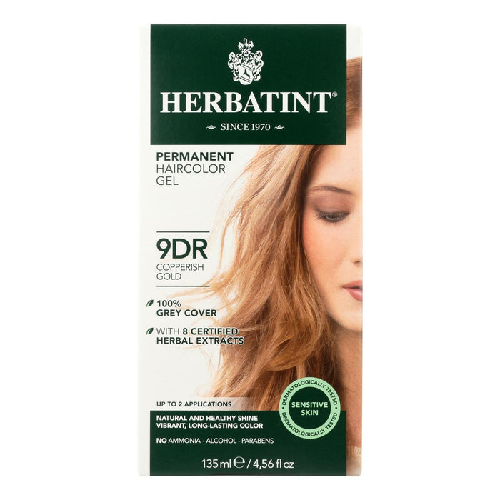 Herbatint Permanent Hair Color Gel 9D Copperish Gold