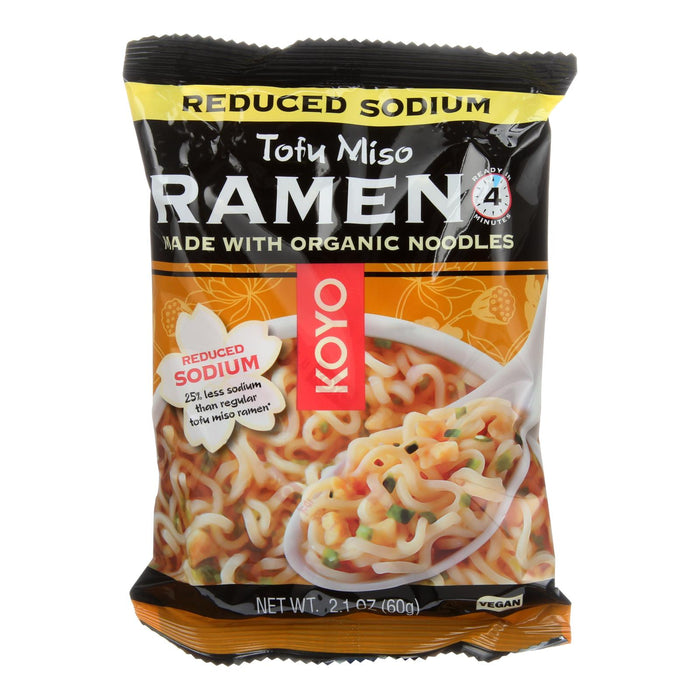 Koyo Reduced Sodium Tofu Miso Ramen - 2.1 oz (12-Pack)