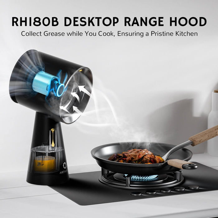 RH180 Portable Desktop Range Hood, Wired Powered Option - European version