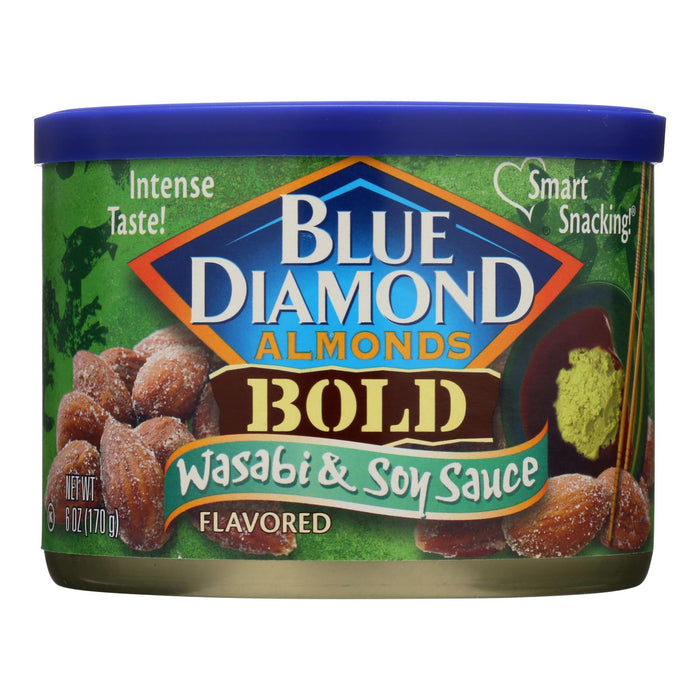 Blue Diamond Bold Wasabi & Soy Seasoned Almonds (12-Pack, 6 Ounce Bags)