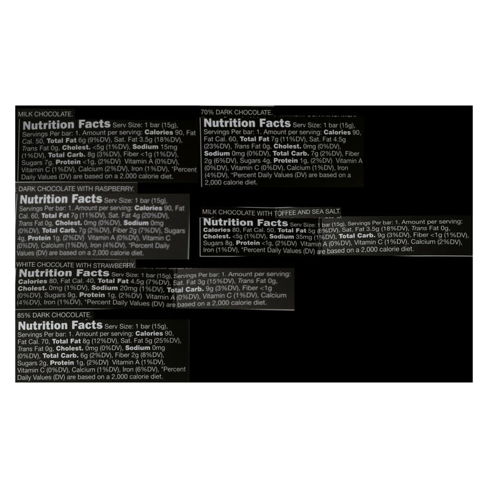 Divine Chocolate Mini-Bar Flight Collection (Pack of 12) - 3.2 Oz.