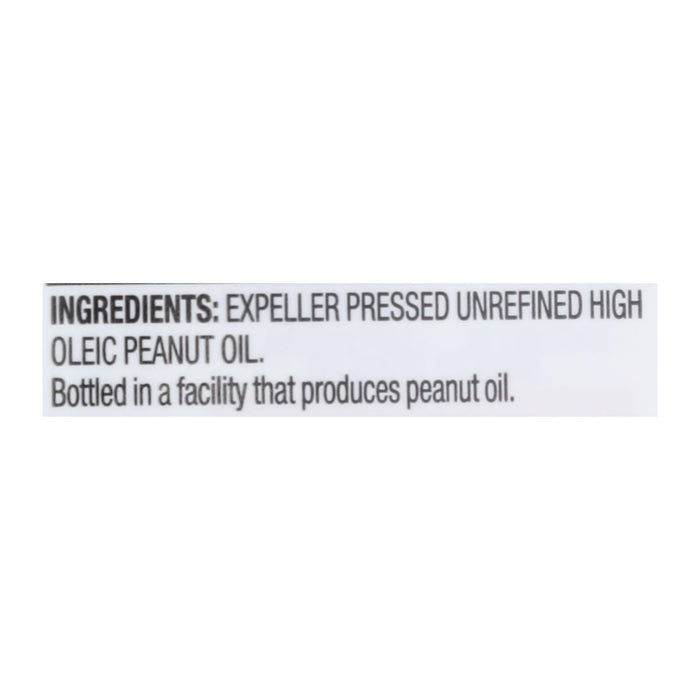 Spectrum Naturals Unrefined Peanut Oil - 16 fl oz. (Case of 12)