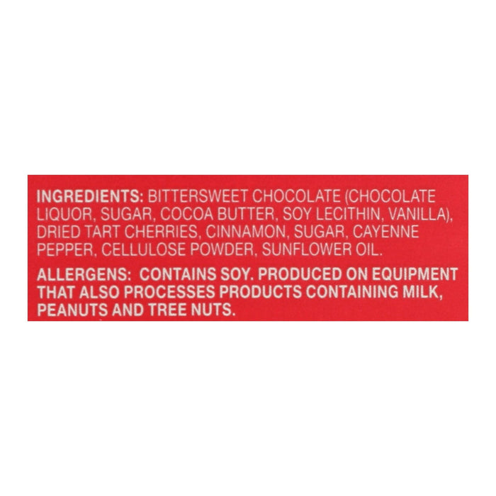 Endangered Species Natural Chocolate Bars (Pack of 12) - Dark Chocolate with 60% Cocoa, Cinnamon Cayenne and Cherries - 3oz Bars.