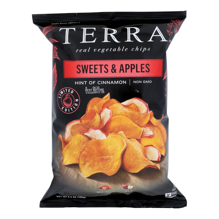 Terra Chips Sweet Potato Chips - 5.5 Oz. - Case of 12 - Sweets and Apples