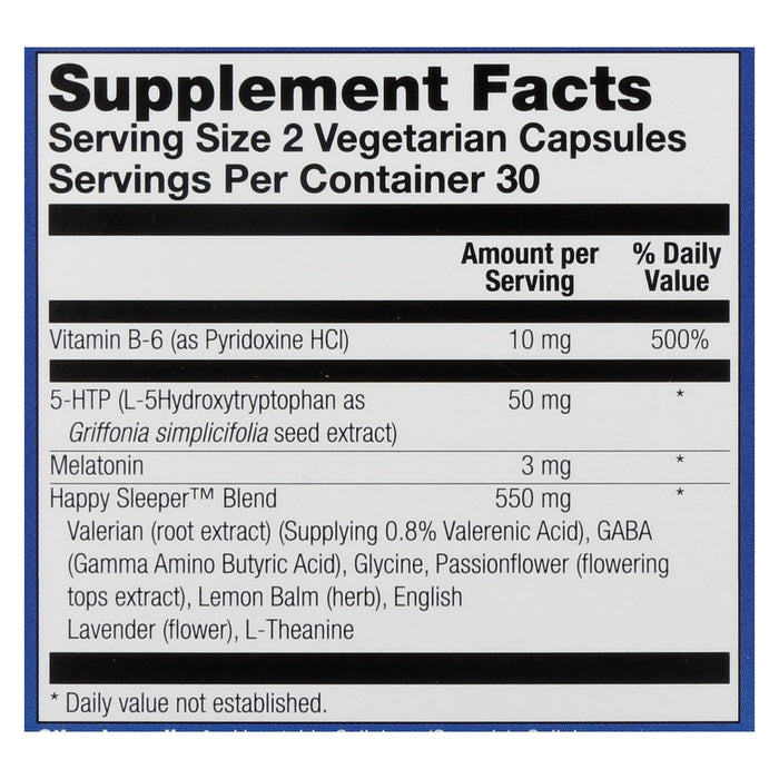 Natural Balance Happy Sleeper Vegetarian Capsules, 60 Count