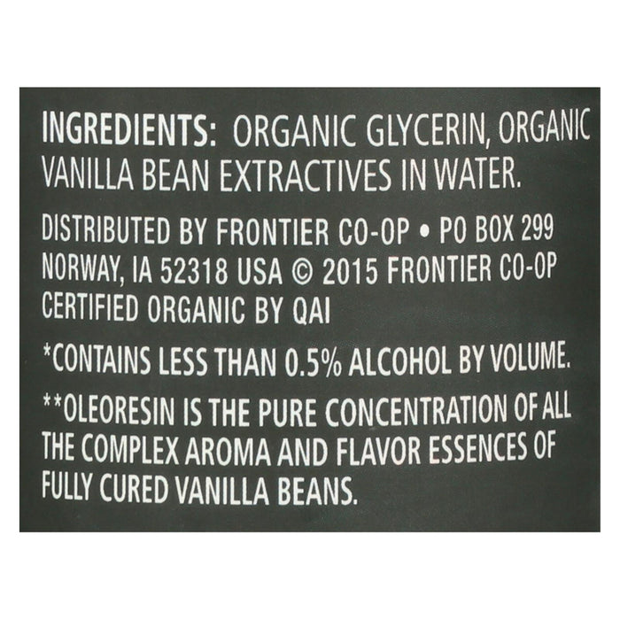Frontier Herb - Organic  Vanilla Flavoring (4 Oz.)