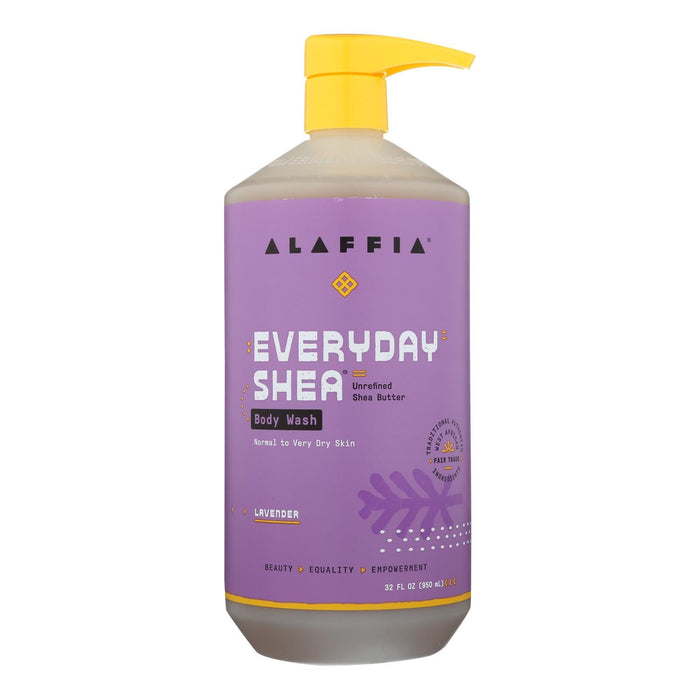 Alaffia Shea Lavender Everyday Body Wash - 32 Oz.