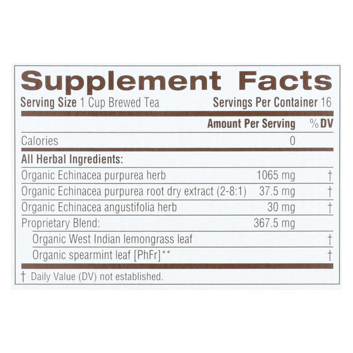 Traditional Medicinals Organic Echinacea Plus Herbal Tea (Pack of 6 - 16 Tea Bags)