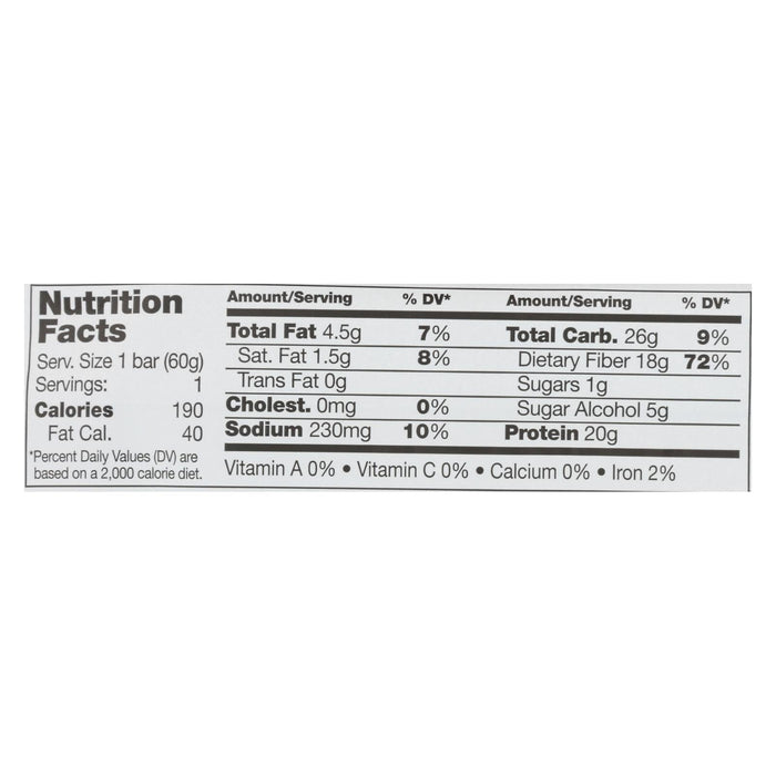 No Cow Chunky Peanut Butter Bar, High Protein, No Sugar Added (Pack of 12 - 2.12 Oz.)