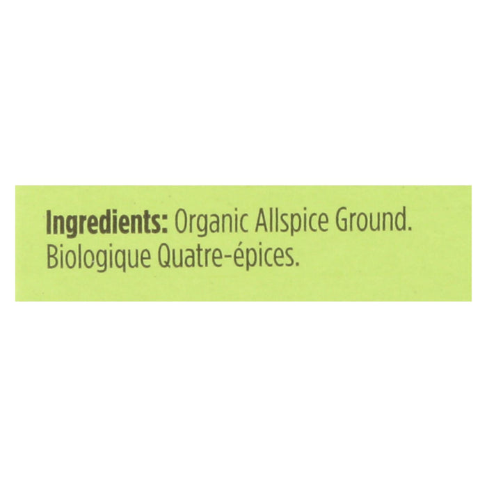 Spicely Organics Certified Organic Ground Allspice - 0.45 Oz. (Pack of 6)