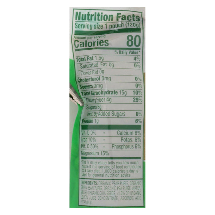 Happy Tot Organic Green Beans, Pear & Pea Toddler Food - Stage 4 (Pack of 16 - 4.22 Oz)