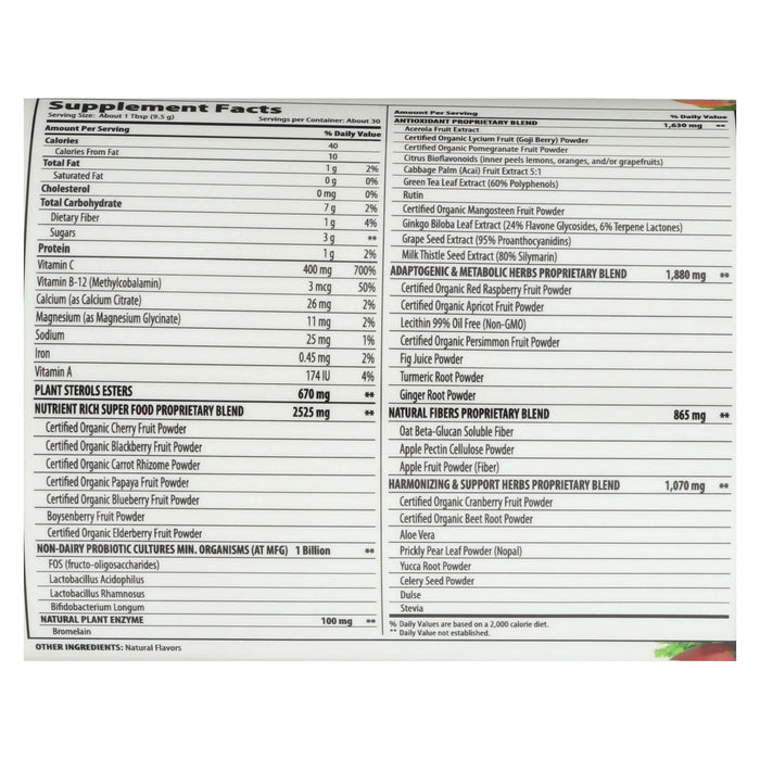 Macrolife Naturals Miracle Reds Berry Powder Extract Supplement (10 Oz.)