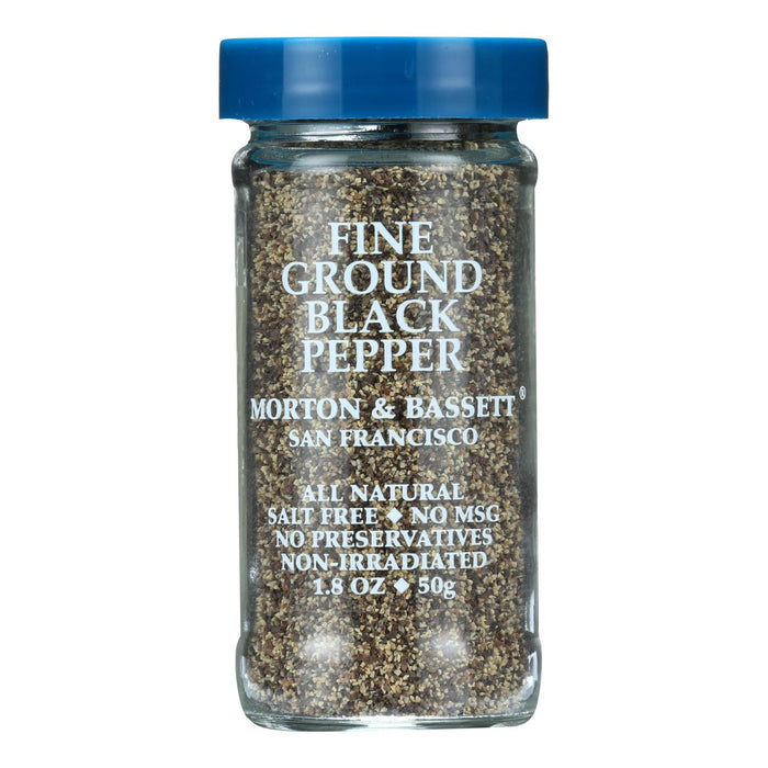 Morton and Bassett Seasoning - Fine Ground Black Pepper (Pack of 3) - 2 Oz