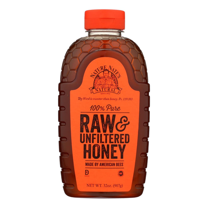 Nature Nate's 100% Pure Raw & Unfiltered Honey (Pack of 6) - 32 Oz.