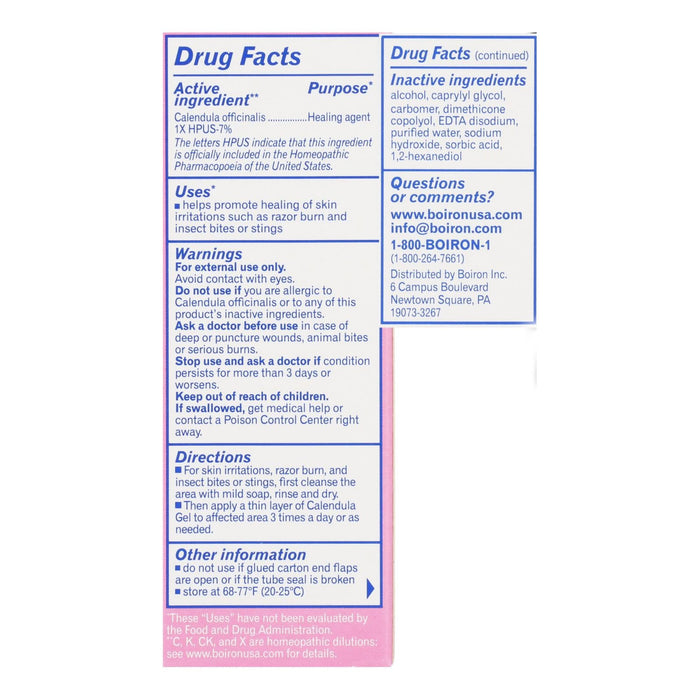 Boiron Calendula Gel for Soothing Skin Relief (1.5 Oz.)