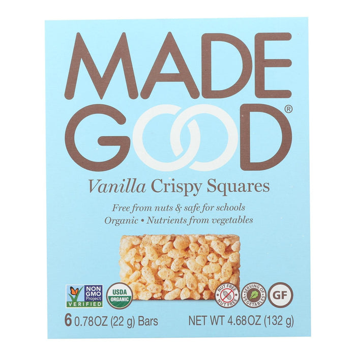 Made Good Crispy Squares Vanilla 4.68 Oz., Pack of 6