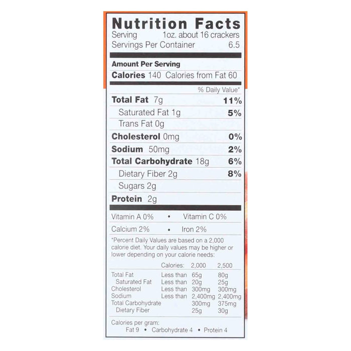 R. W. Garcia 3 Seed Sweet Potato Crackers, 6.5 Oz. - Pack of 6