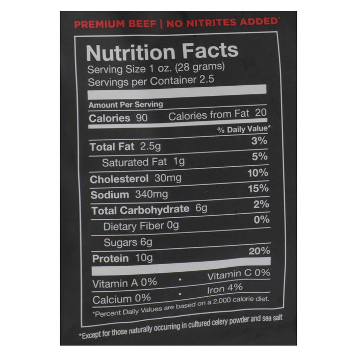 Chef's Cut Original Recipe Real Steak Jerky, Spicy - 8 - 2.5 Oz. Bags