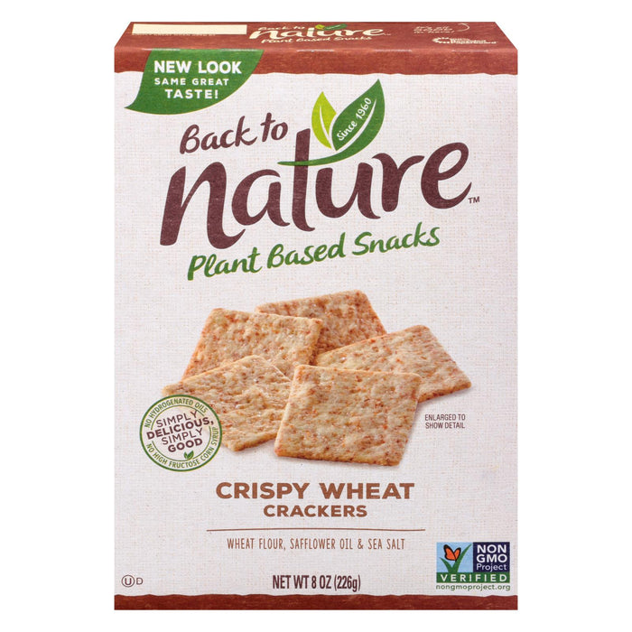 Back To Nature Crispy Whole Wheat Crackers - 8 Oz. (Pack of 6)