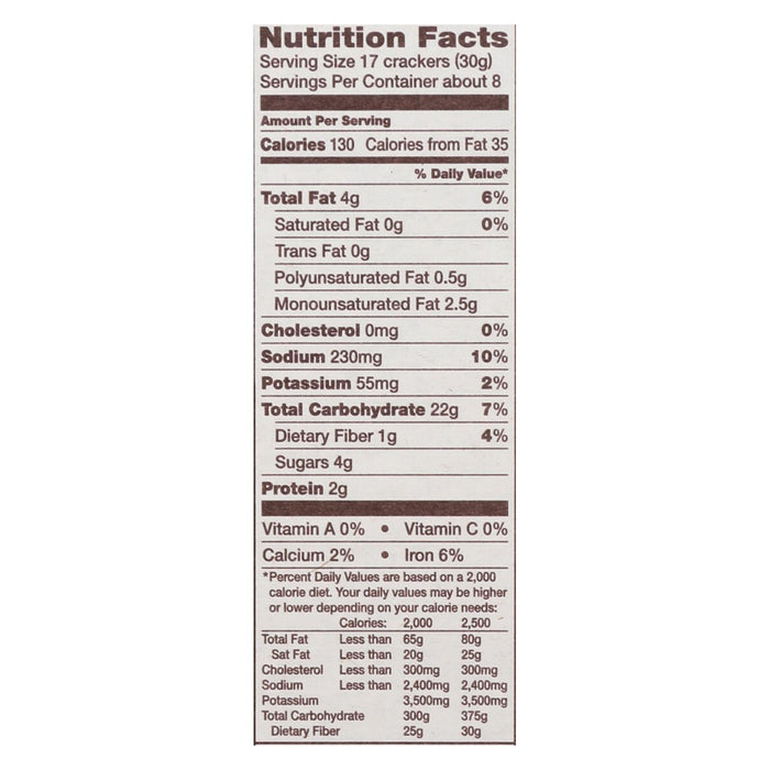 Back To Nature Crispy Whole Wheat Crackers - 8 Oz. (Pack of 6)
