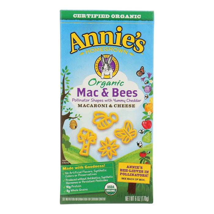Annie's Homegrown Organic Mac and Bees Macaroni & Cheese, 6 oz. (Pack of 12)