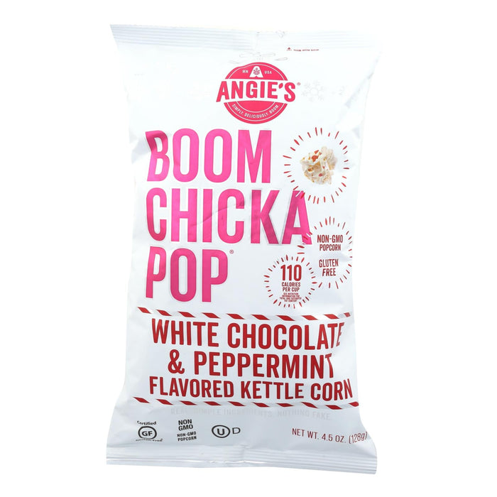 Angie's Kettle Corn White Chocolate and Peppermint (Pack of 12 - 4.5 Oz.)