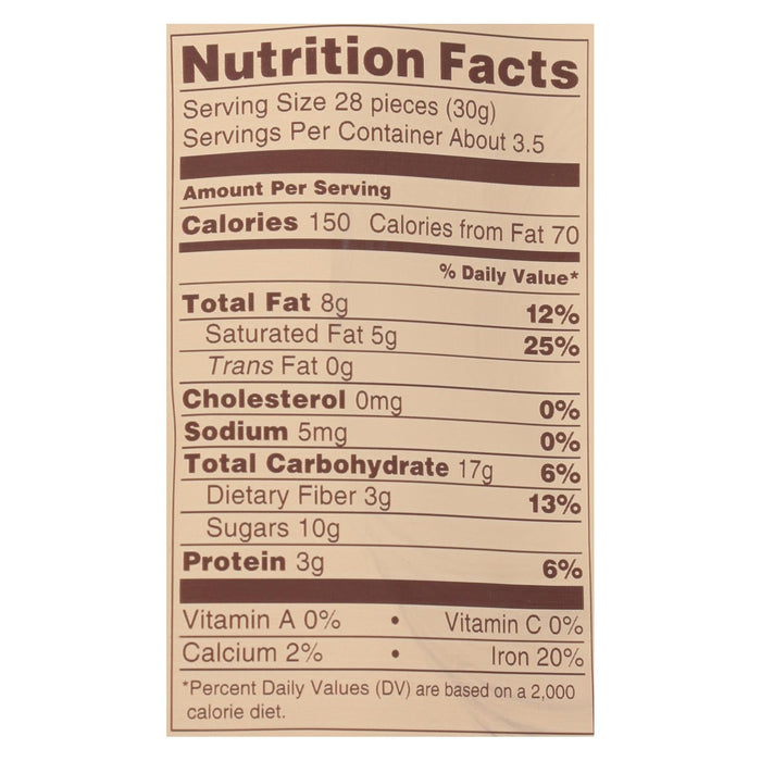 Lebby Snacks - Chickpea Snacks Dark Chocolate (Pack of 6) - 3.5 Oz.