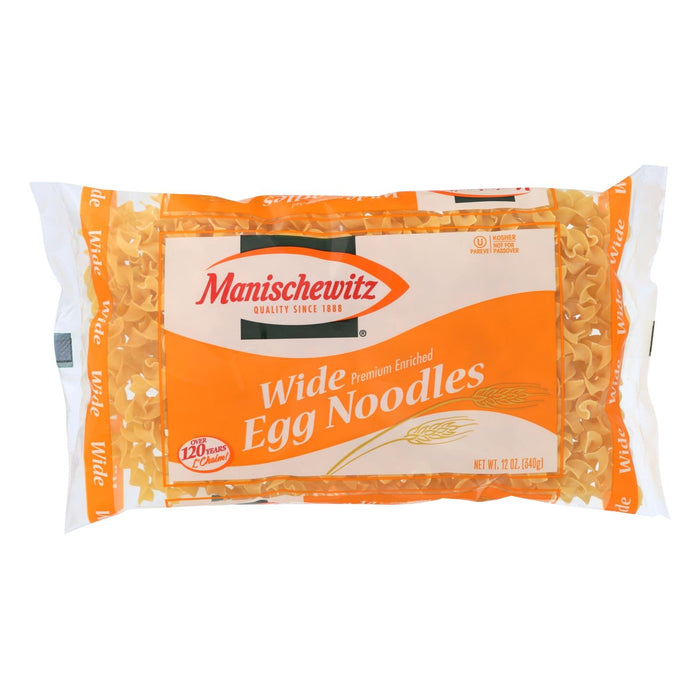 Manischewitz Broad Egg Noodles, 12 oz (Pack of 12)