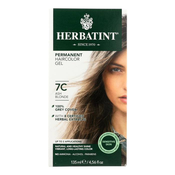 Herbatint Permanent Herbal Hair Color Gel in Ash Blonde (7C - 135ml)