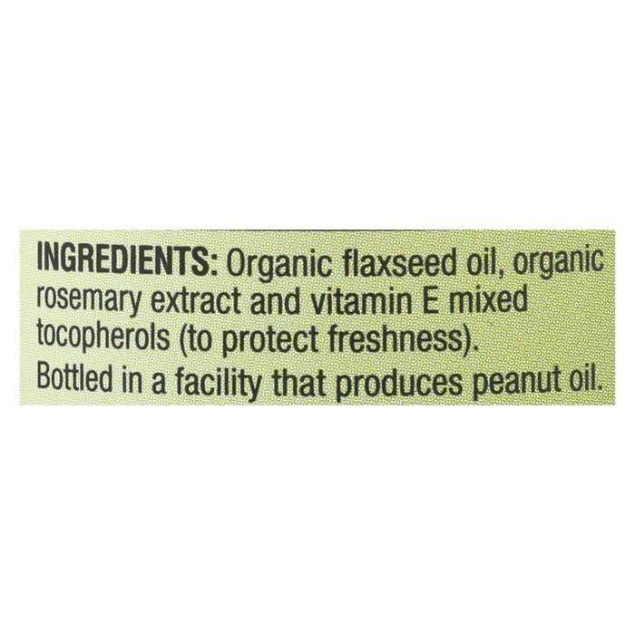 Spectrum Essentials Organic Flax Oil Dietary Supplement (Pack of 12 - 8 Fz.)