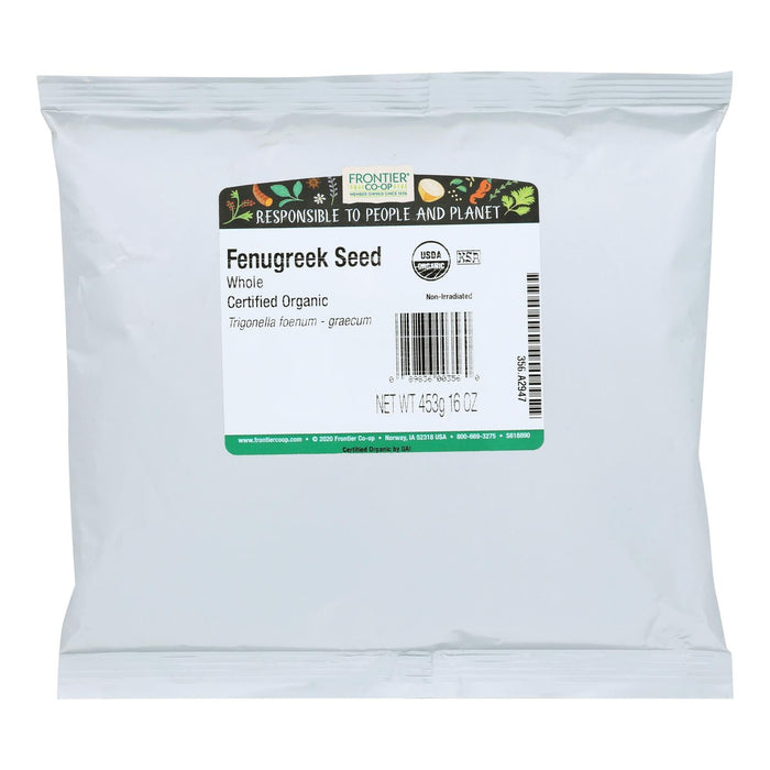 Frontier Herb Organic Whole Fenugreek Seed (1 lb. Bag)