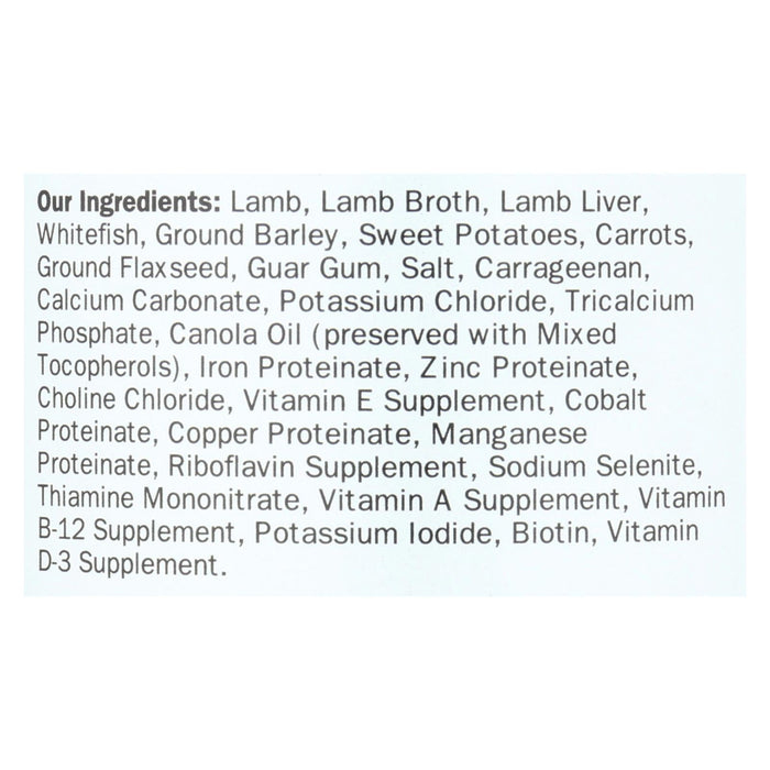 Wellness Pet Products Dog Food - Lamb and Sweet Potato Recipe (Pack of 12) - 12.5 Oz.