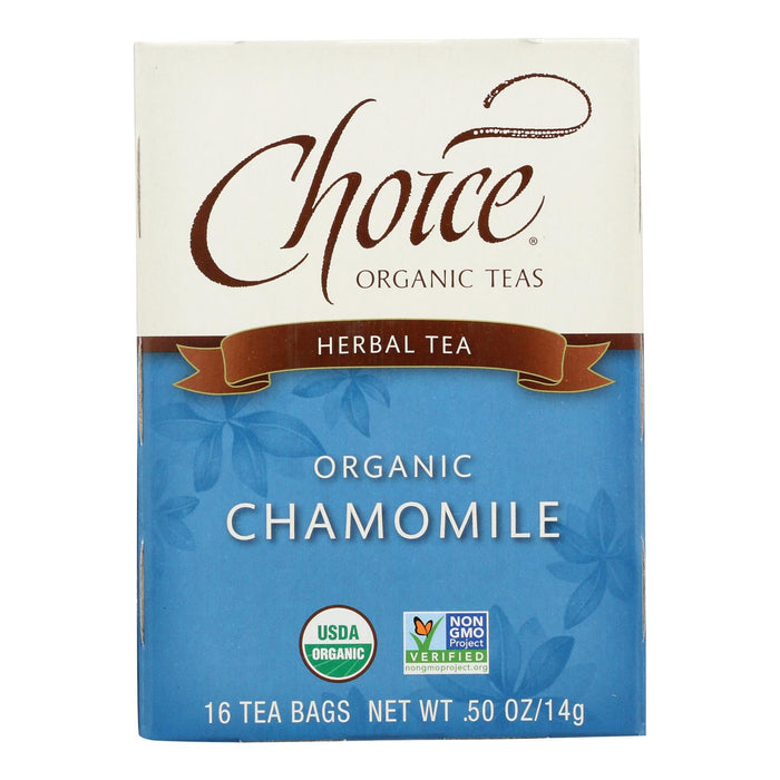 Choice Organic Teas Chamomile Herb Tea - 16 Tea Bags (Pack of 6)