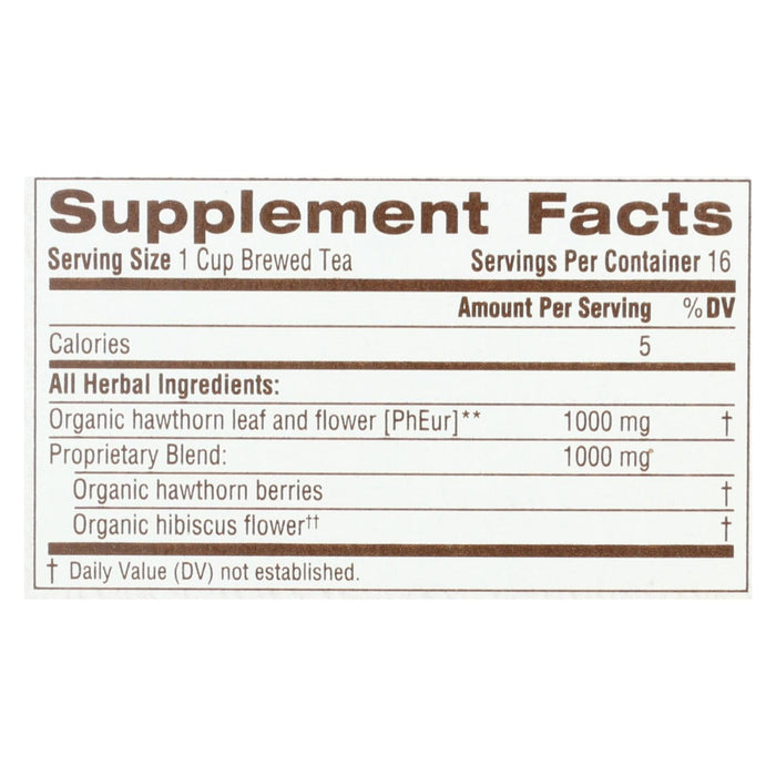 Traditional Medicinals Organic Heart Tea with Hawthorn, Hibiscus & 16 Tea Bags