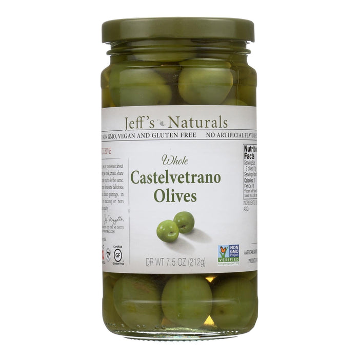 Jeff's Castelvetrano Olives, Premium European Quality (Pack of 6 - 7.5 Oz.)