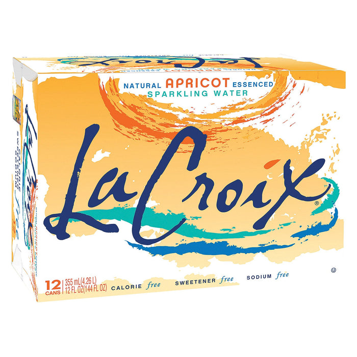 Lacroix Apricot Sparkling Water, 12 Fl Oz, Case of 2