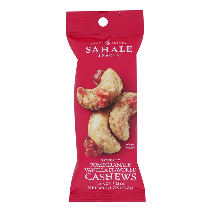 Sahale Snacks Glazed Cashews with Pomegranate and Vanilla (Pack of 9, 1.5 Oz Each)