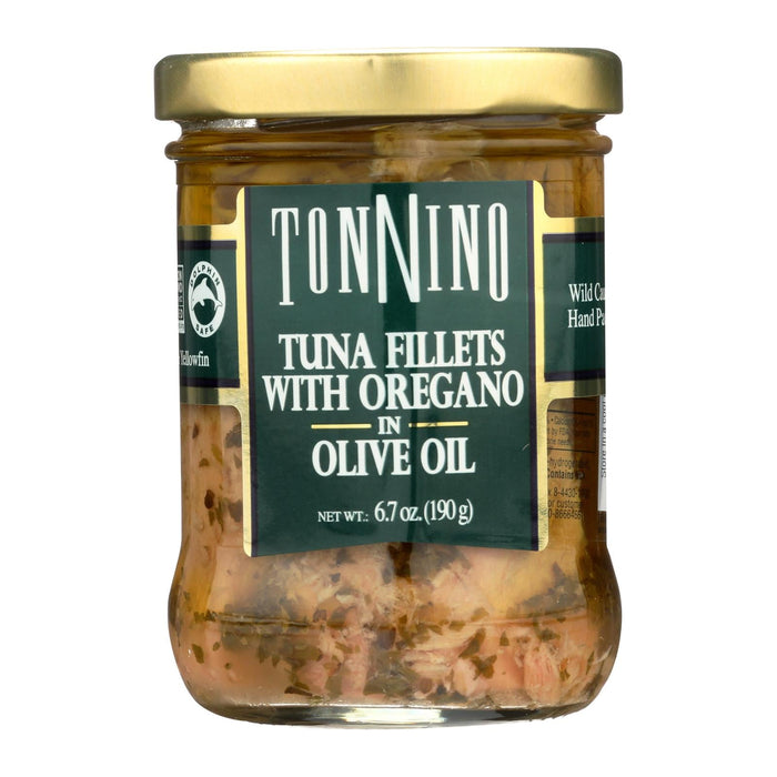 Tonnino Tuna Fillets with Oregano Olive Oil (Pack of 6 - 6.7 Oz.)