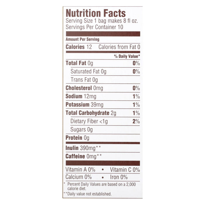 Teeccino Dandelion Mocha Mint Herbal Tea with Chicory, Gluten-Free (Pack of 10)