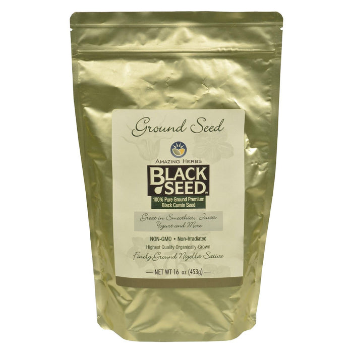 Amazing Herbs Ground Black Seed 16 Oz.