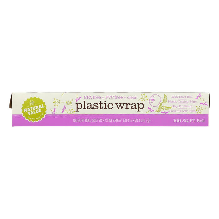 Natural Value Premium Clear Plastic Wrap 24-Count