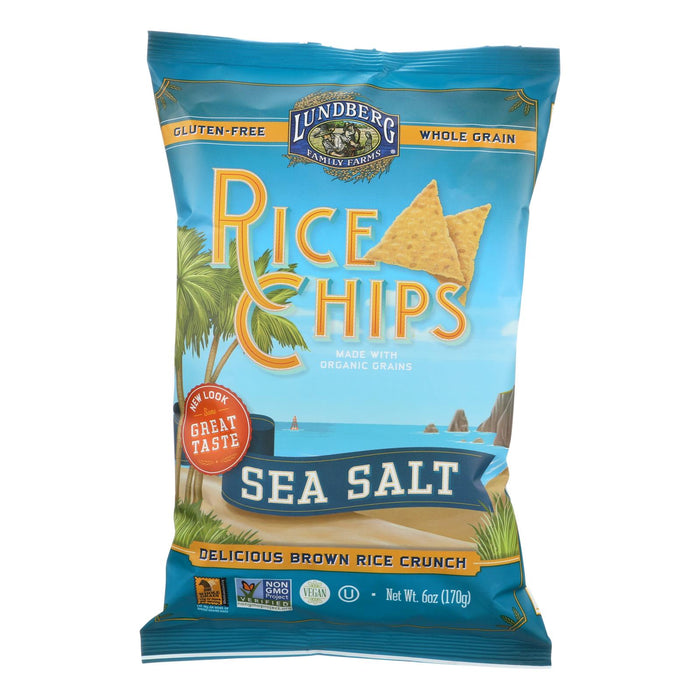 Lundberg Family Farms Sea Salt Rice Chips (12-Pack, 6 Ounce Bags)