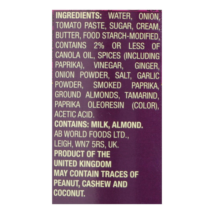 Patak's Simmer Sauce Butter Chicken Curry (Mild) - 15 Oz Pack of 6