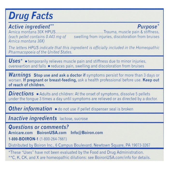 Boiron Arnicare Bruise Relief Tube 30X Pain Reliever