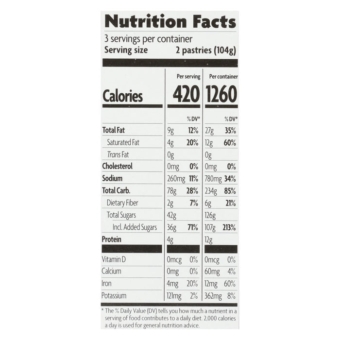 Nature's Path Organic Frosted Toaster Pastries - Indulge in Granny's Apple Pie Goodness (Pack of 12 - 11 Oz.)