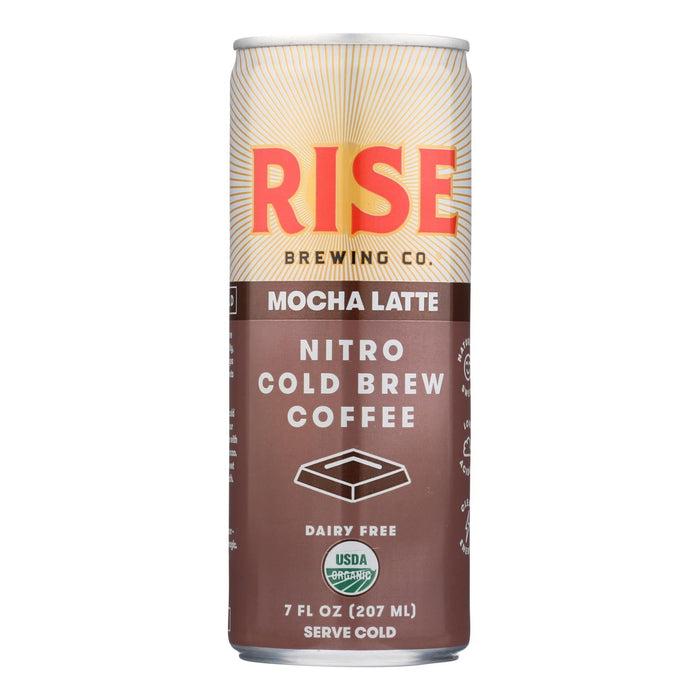 Rise Brewing Co. Mocha Latte Nitro Cold Brew Coffee, 7 Fl Oz (Pack of 12)