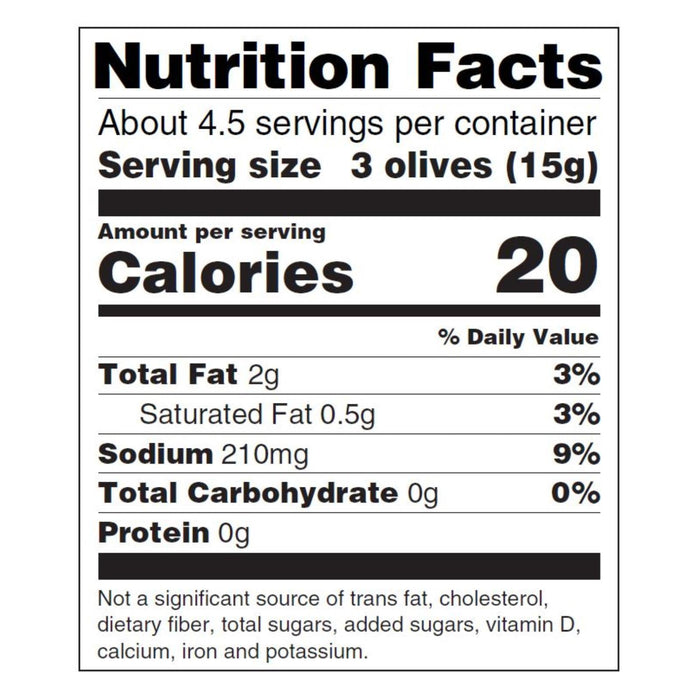 Organic Mediterranean Green Pitted Olives with Herbs, 2.5 Oz (Pack of 12)