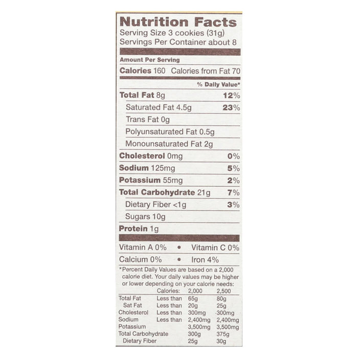 Back To Nature Fudge Striped Decadent Shortbread Cookies (Pack of 6 - 8.5 Oz)