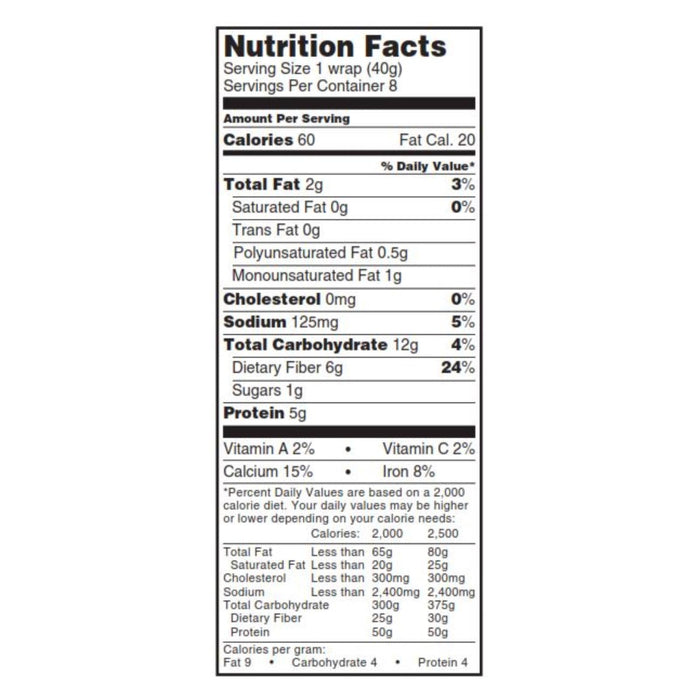 Tumaro's Carb Wise Sundried Tomato Basil Wraps, 8-Inch (Pack of 6 - 8 Count)